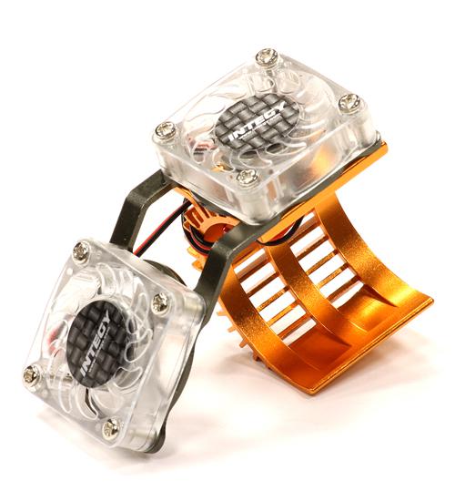 Twin Cooling Fan + Heatsink for 540/550 Size Motor w/ 36mm O.D.