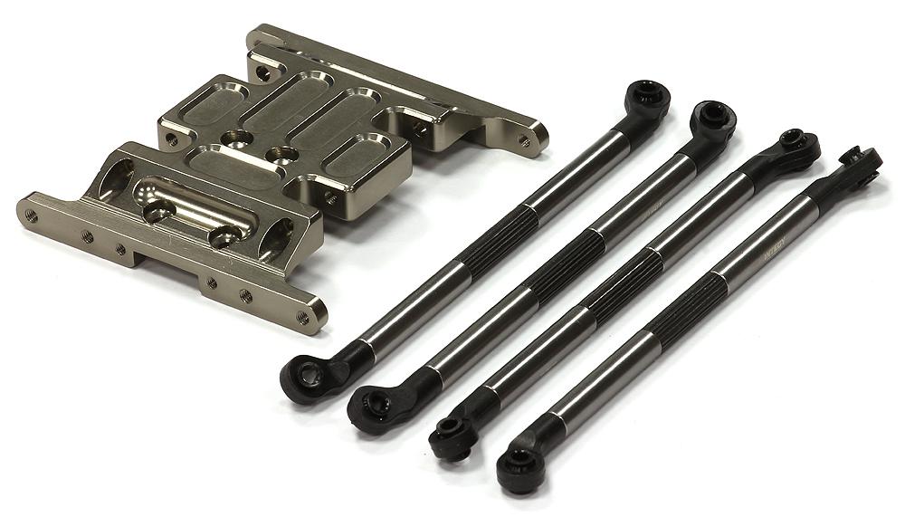 Billet Gearbox Holder & 120mm Lower Links (4) for Axial SCX-10