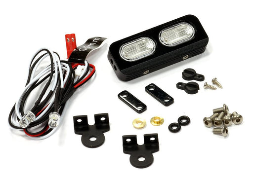 Realistic 1/10 Size Roof Top LED Light (2) White for Scale Rock Crawling