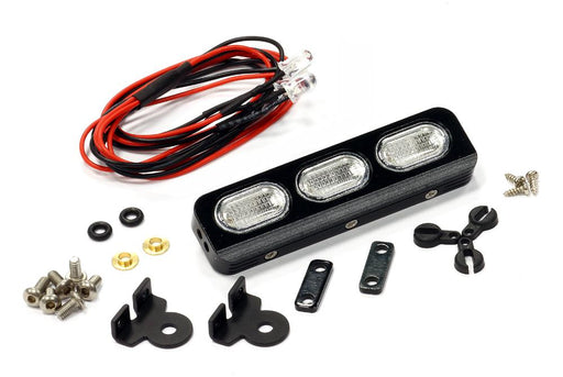 Realistic 1/10 Size Roof Top LED Light (3) White for Scale Rock Crawling