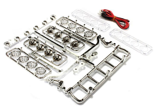 Realistic Folding Light Bar w/ 6 LED Light Set for 1/10 Size Off-Road