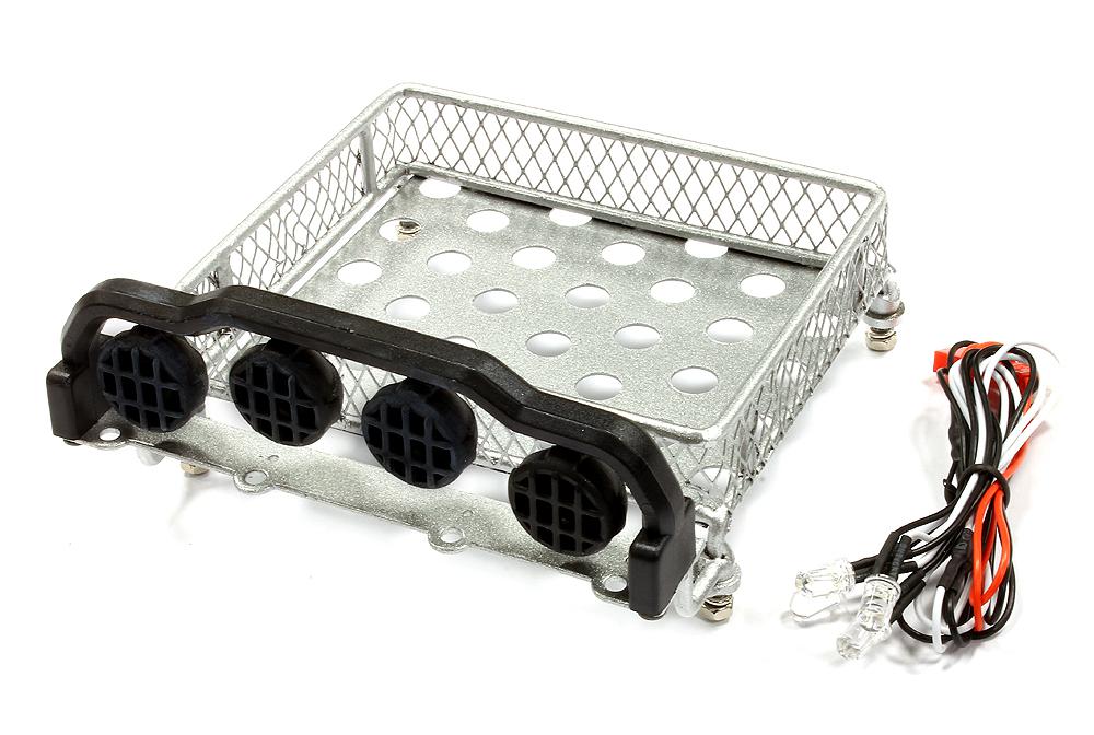 Type II Realistic 1/10 Scale Metal Luggage Tray 101x82mm with 4 LED Light Set