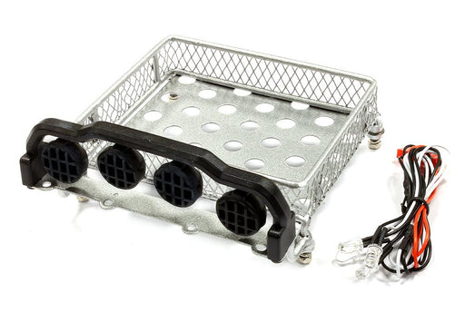 Type II Realistic 1/10 Scale Metal Luggage Tray 101x82mm with 4 LED Light Set