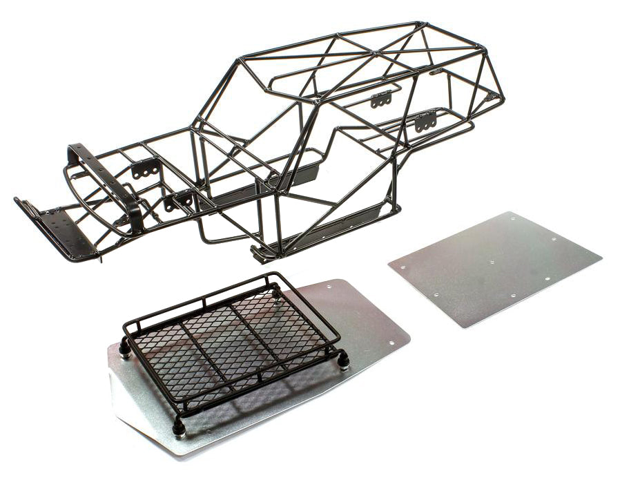 Realistic T2 Steel Roll Cage Body w/ Luggage Tray for Axial Wraith 2.2
