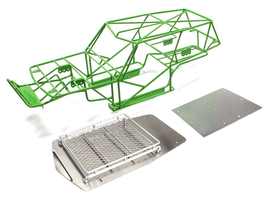 Realistic T2 Steel Roll Cage Body w/ Luggage Tray for Axial Wraith 2.2
