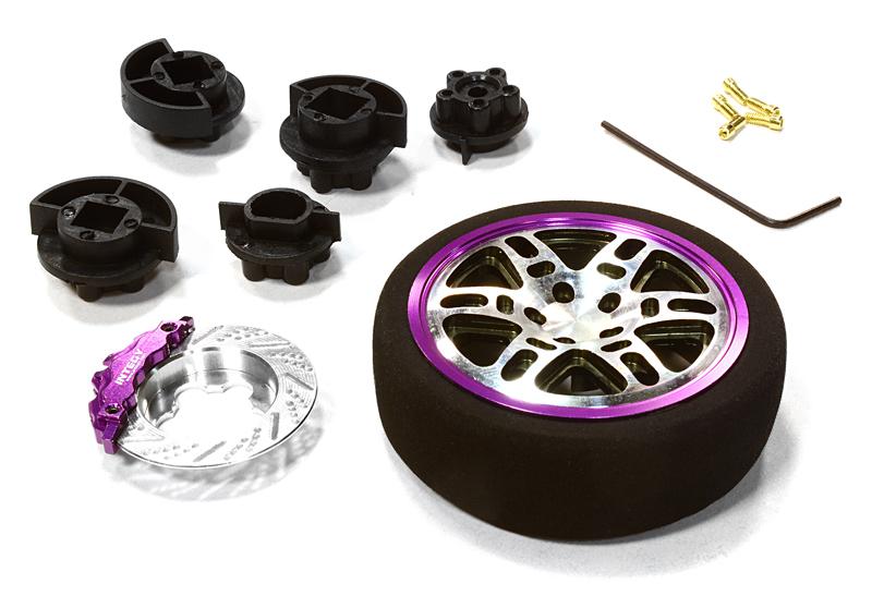 Dual 6 Spoke Steering Wheel Set for Most HPI, Futaba, Airtronics, Hitec & KO