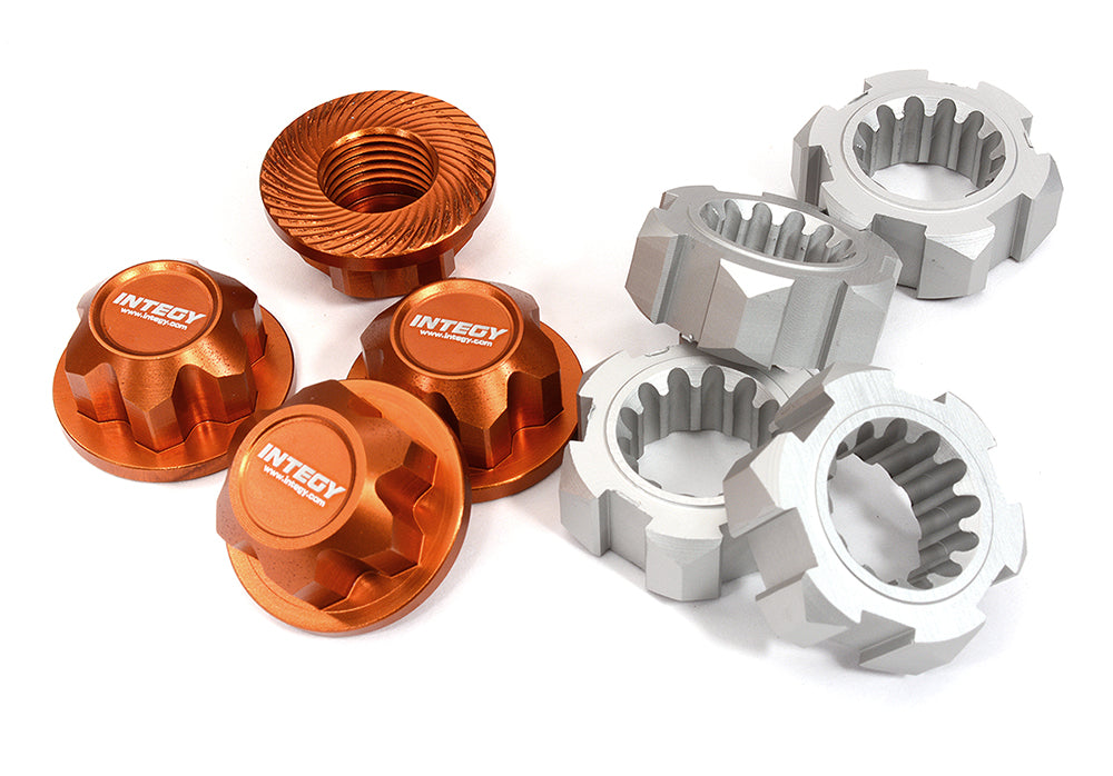 Billet Machined 24mm Wheel Adapters & 17mm Wheel Nuts for Traxxas X-Maxx 4X4