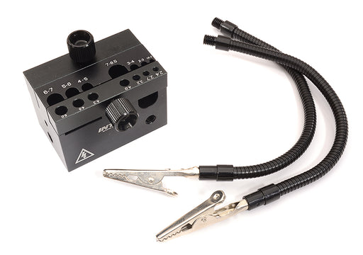 Black Alloy Machined Universal Soldering Station for Connector & Plug Assembly