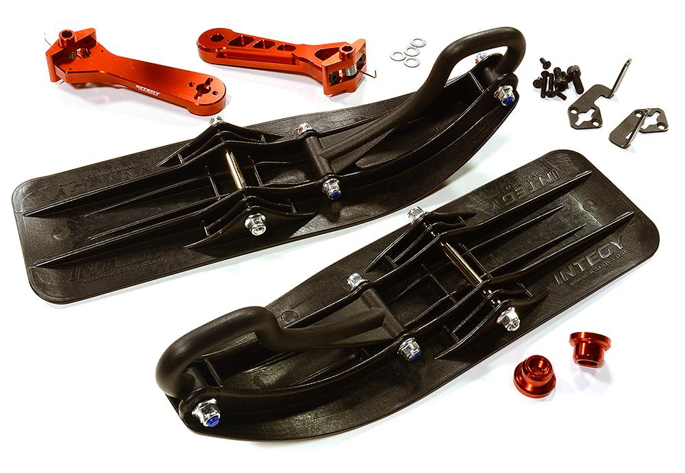 Front Sled Ski Attachment Set for Axial 1/8 Yeti XL (for RWD Operation)