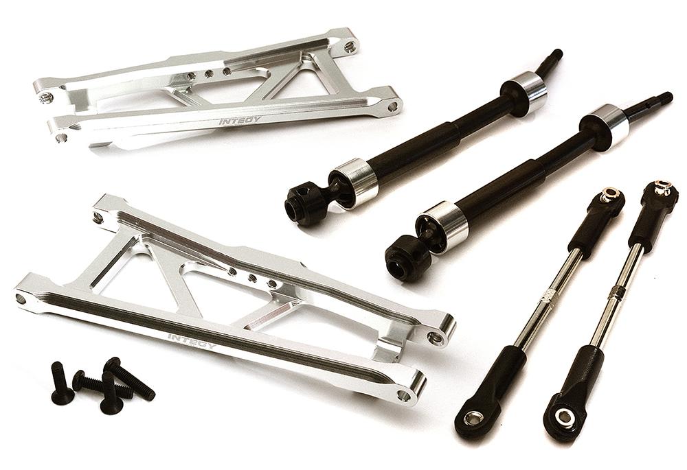 Billet Extended Rear Suspension Kit+Drive Shafts for Traxxas 1/10 Stampede 2WD