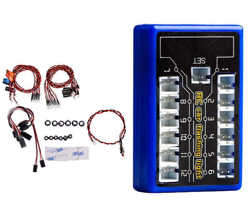 Complete 12 LED Lighting System w/ Flash Mode for 1/10 Scale RC Vehicles