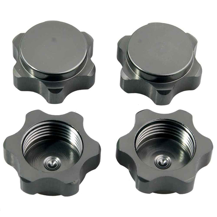 Billet Machined Aluminum 17mm Hex Hub Covers for 1/8 Buggy and Monster Truck