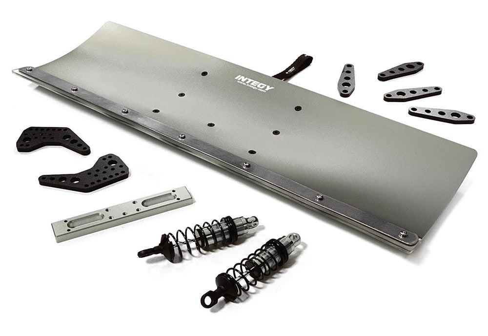 Grey Alloy Machined Snowplow Kit for Arrma 1/10 Vorteks 4X4 3S BLX - 400mm