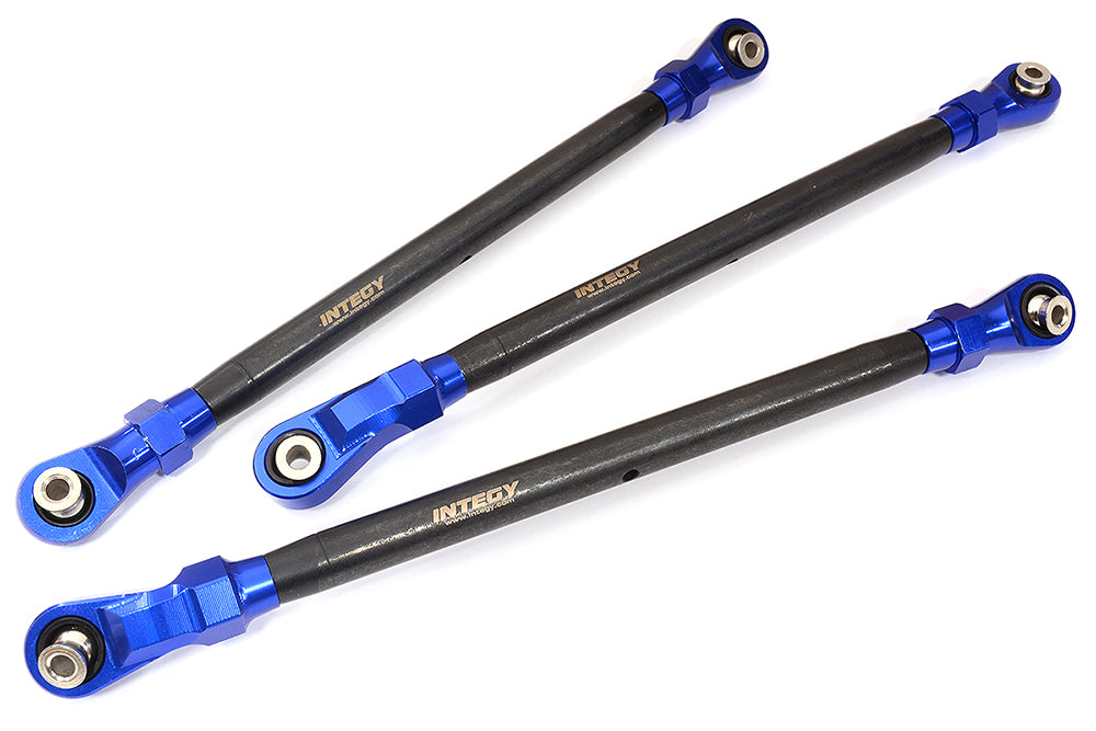 Blue Front and Rear Upper Suspension Links for Axial SCX6 RC Crawler