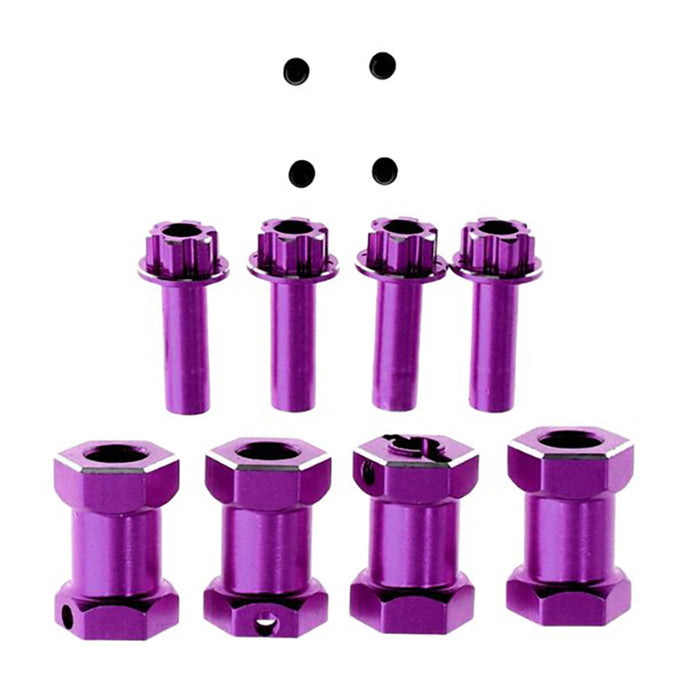 Alloy Machined 12mm Hex Wheel Adapters for 1/10 Car, Truck & Buggy W=20mm