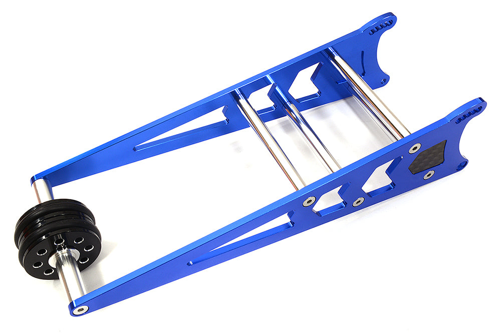 Blue Billet Machined Wheelie Bar Upgrade for Traxxas 1/10 Drag Slash 2WD