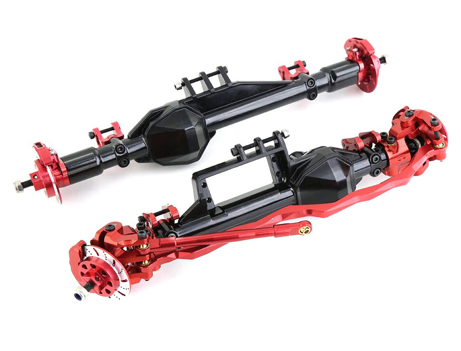 Complete Front & Rear Alloy Axles w/ Internals for Axial 1/10 RBX10 Ryft 4WD