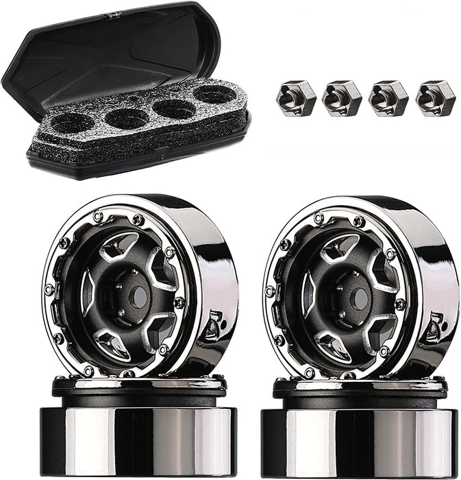 Scale Model Luggage Storage Cargo Case & Alloy Wheel Set for Axial SCX24