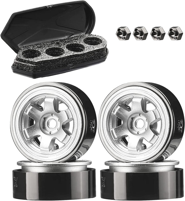 Scale Model Luggage Storage Cargo Case & Alloy Wheel Set for Axial SCX24