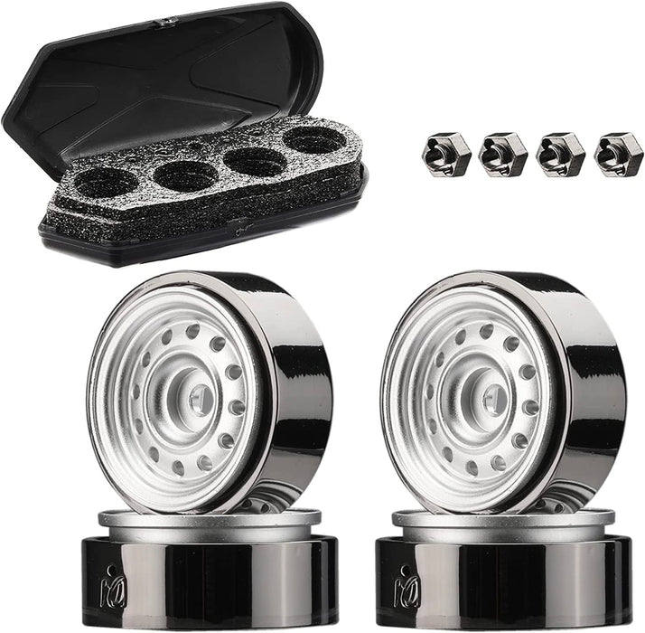 Scale Model Luggage Storage Cargo Case & Alloy Wheel Set for Axial SCX24