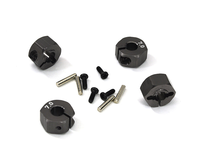 12mm Hex Wheel (4) Hub 7mm Thick for 1/10 Traxxas, Axial, Tamiya, TC & Drift