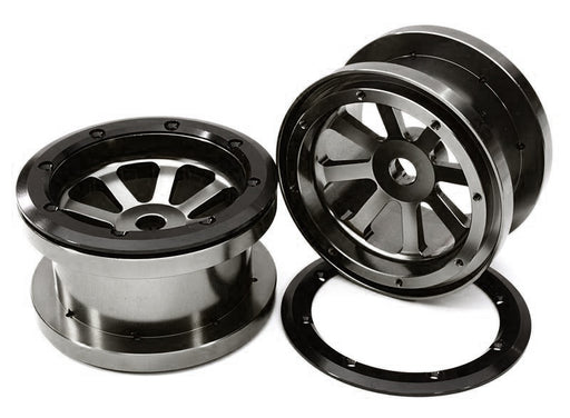 CNC Machined 8 Spoke Beadlock 2.2 Wheels (2) for Axial Ridgecrest & Wraith 2.2