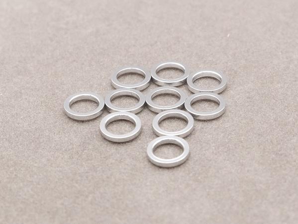 5mm x 1mm Aluminium Bore Washer (Silver 10 Pcs)