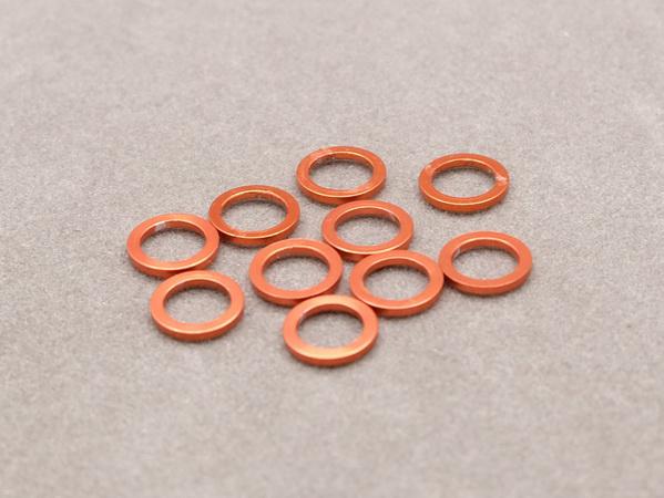 5mm x 0.75mm Aluminium Bore Washer (Orange 10 Pcs)