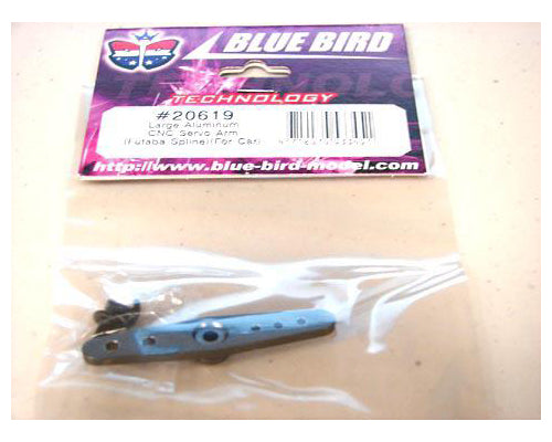 Blue Bird Large Aluminum CNC Servo Arm (Futaba Spline)