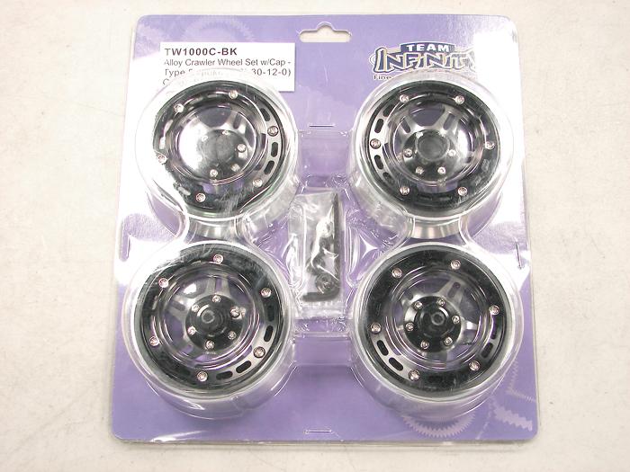 Alloy 5 Spoke 2.2 Size Beadlock Wheel Set w/ 12mm Hex