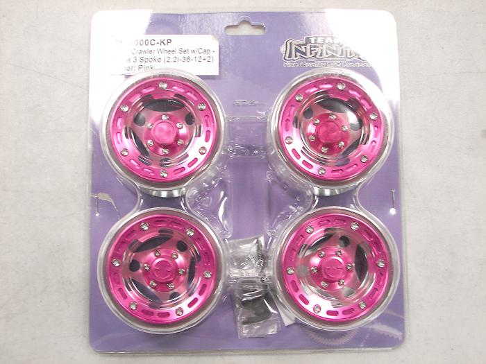 Alloy 3 Spoke 2.2 Size Beadlock Wheel Set w/ 12mm Hex