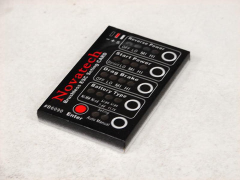 Novatech Brushless ESC Program Card (used)