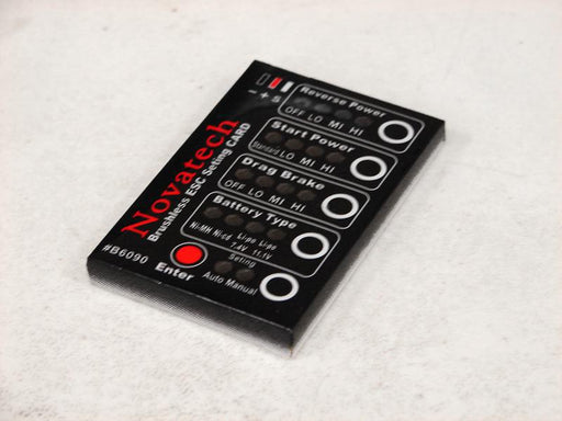 Novatech Brushless ESC Program Card (used)