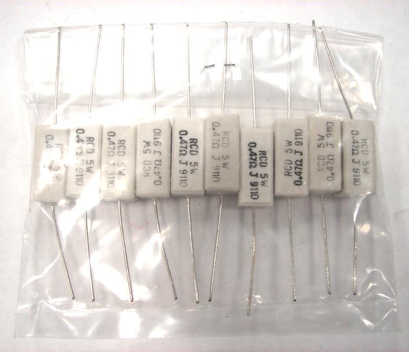 5W 0.47ohm Power Sand Block Resistor (10)