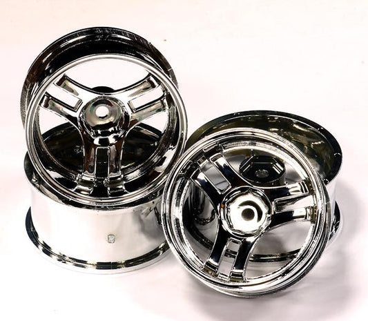 1/10 Scale Chrome Plated Plastic Wheel (4) for RC Touring Car