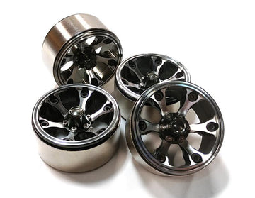 High Mass Beadlock Alloy 1.9 Wheels Spoke-6 for 1/10 Scale Crawler