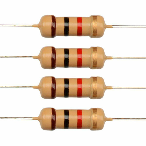 10pcs 1K Ohm 1/4 Watt 5% Tolerance Carbon Film Resistors