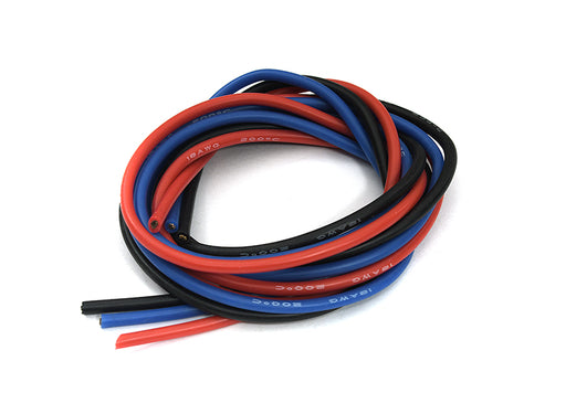 Flexible Silver Plated Silicone Electrical Wire Set 18G 60cm