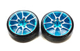 Alloy 10 Spoke Wheels & Tires Set (2) for 1/10 Drift W=26mm (defects, damaged)