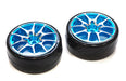 Alloy 10 Spoke Wheels & Tires Set (2) for 1/10 Drift W=26mm (tire damaged)