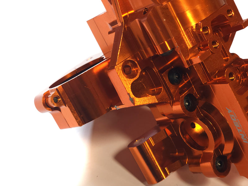 Orange Billet Machined Rear Bulkhead for Traxxas 1/10 Maxx 4S (new, damaged) | Maxx 4S Monster Truck | Maxx V2 with WideMaxx | Maxx Slash 6S