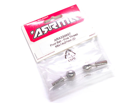 Arrma Pivot Ball Fine Thread M6x14x37mm (2) 330657