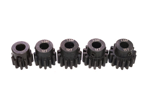 HD Steel 11+12+13+14+15T Pinion Gear Set 1.5 MOD for Traxxas X-Maxx & XRT (8mm)