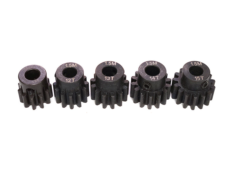 HD Steel 11+12+13+14+15T Pinion Gear Set 1.5 MOD for Traxxas X-Maxx & XRT (8mm)
