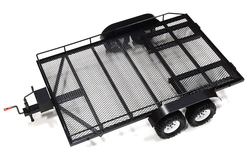 Alloy Flatbed Dual Axle Car Trailer Kit for 1/10 Scale RC 710x455x137mm (used)