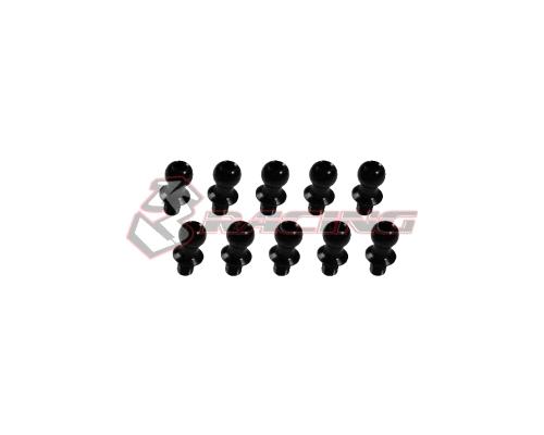 7075 Aluminum 4.8mm Ball Stud L=4 (10 pcs) - Black