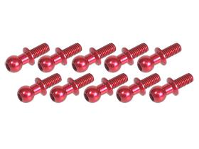 3Racing Aluminum 4.8MM Ball Stud L=6 (10 pcs) - Red