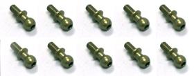 7075 Aluminum 4.8MM Ball Stud L=6 (10 pcs) - Teflon Coated