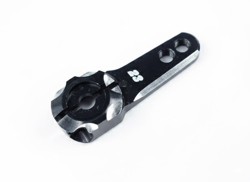 Sanwa Single Arm 3mm V2 (servo gear hole to ball end hole length:20mm)- Black
