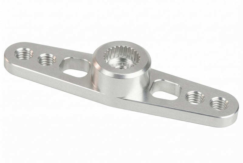 3Racing 3.0 mm Aluminium Double Servo Arm for Ko Propo/Sanwa - Silver